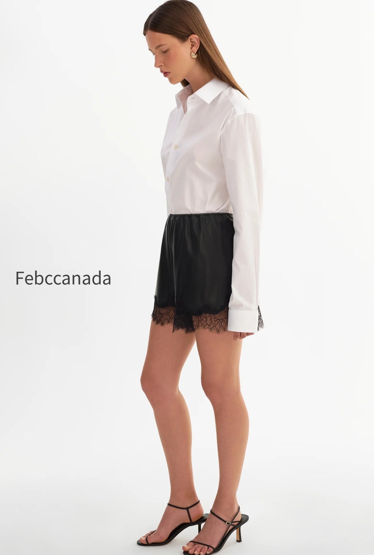 farah-lace-faux-leather-short