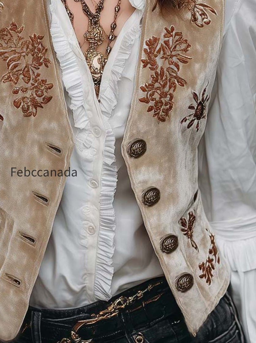 beige-bohemian-vintage-chic-embroidered-velvet-vest