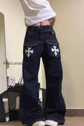 vintage-washed-cross-print-bootcut-wide-leg-plus-size-jeans
