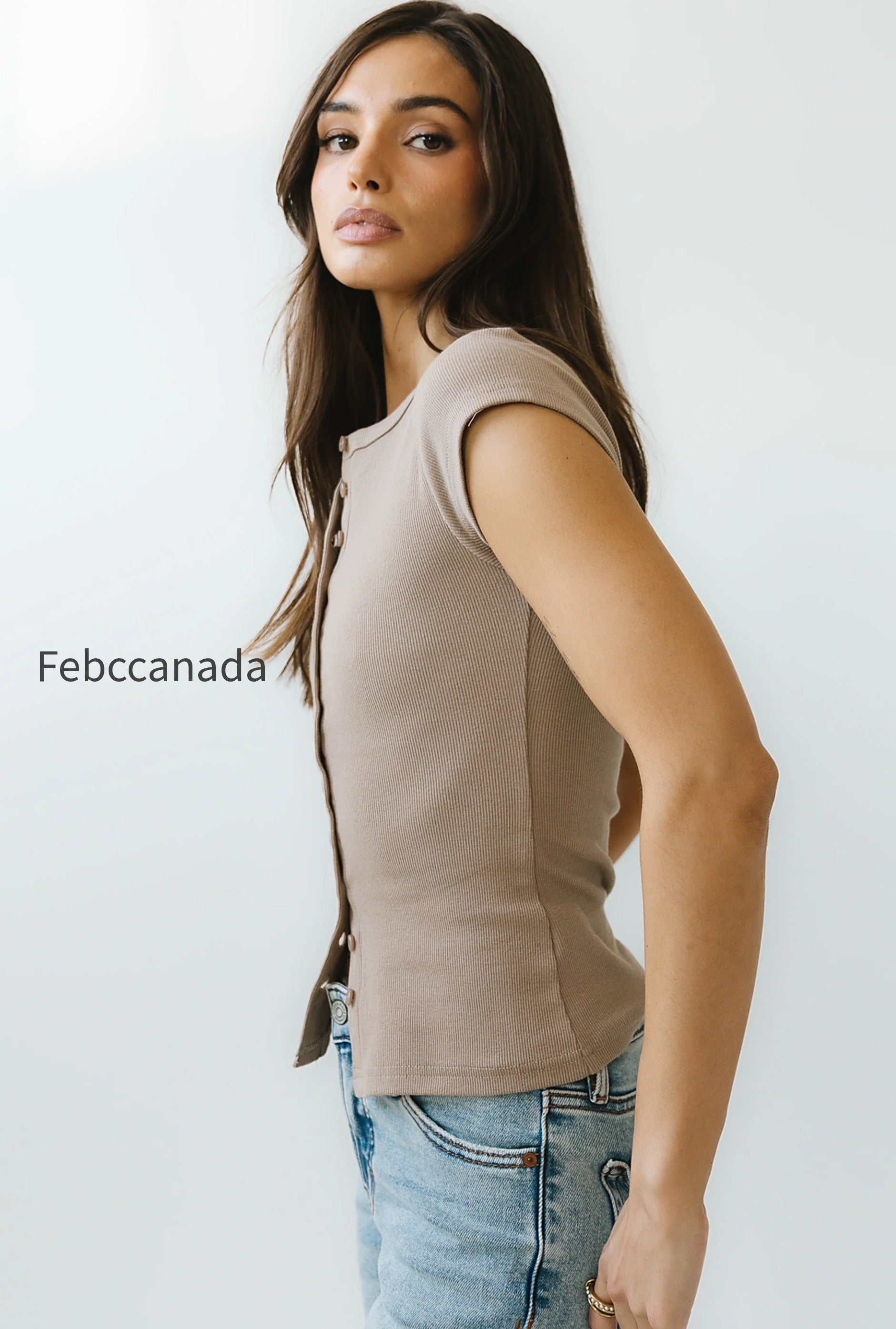 vestia-button-up-tee-in-taupe