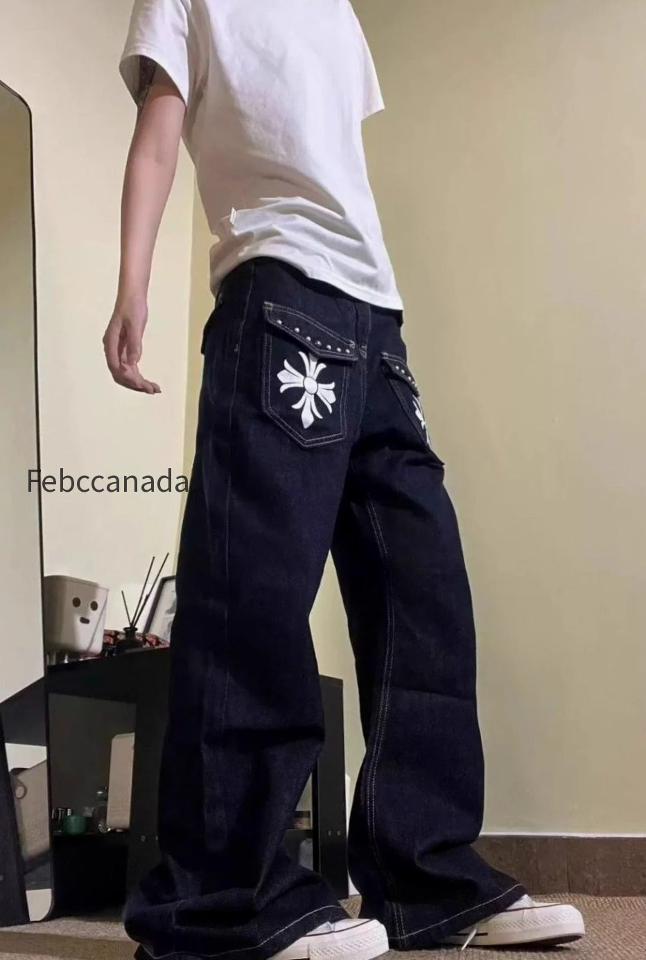 vintage-washed-cross-print-bootcut-wide-leg-plus-size-jeans