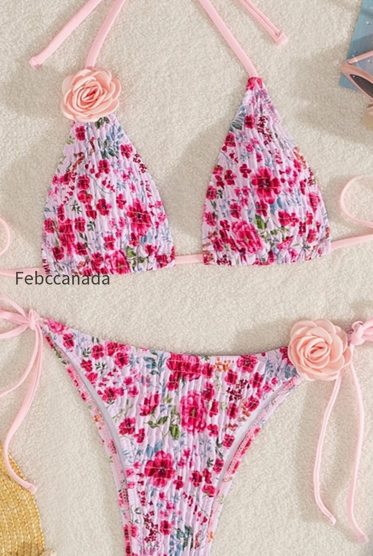 floral-pink-back-tie-beach-bikini-set