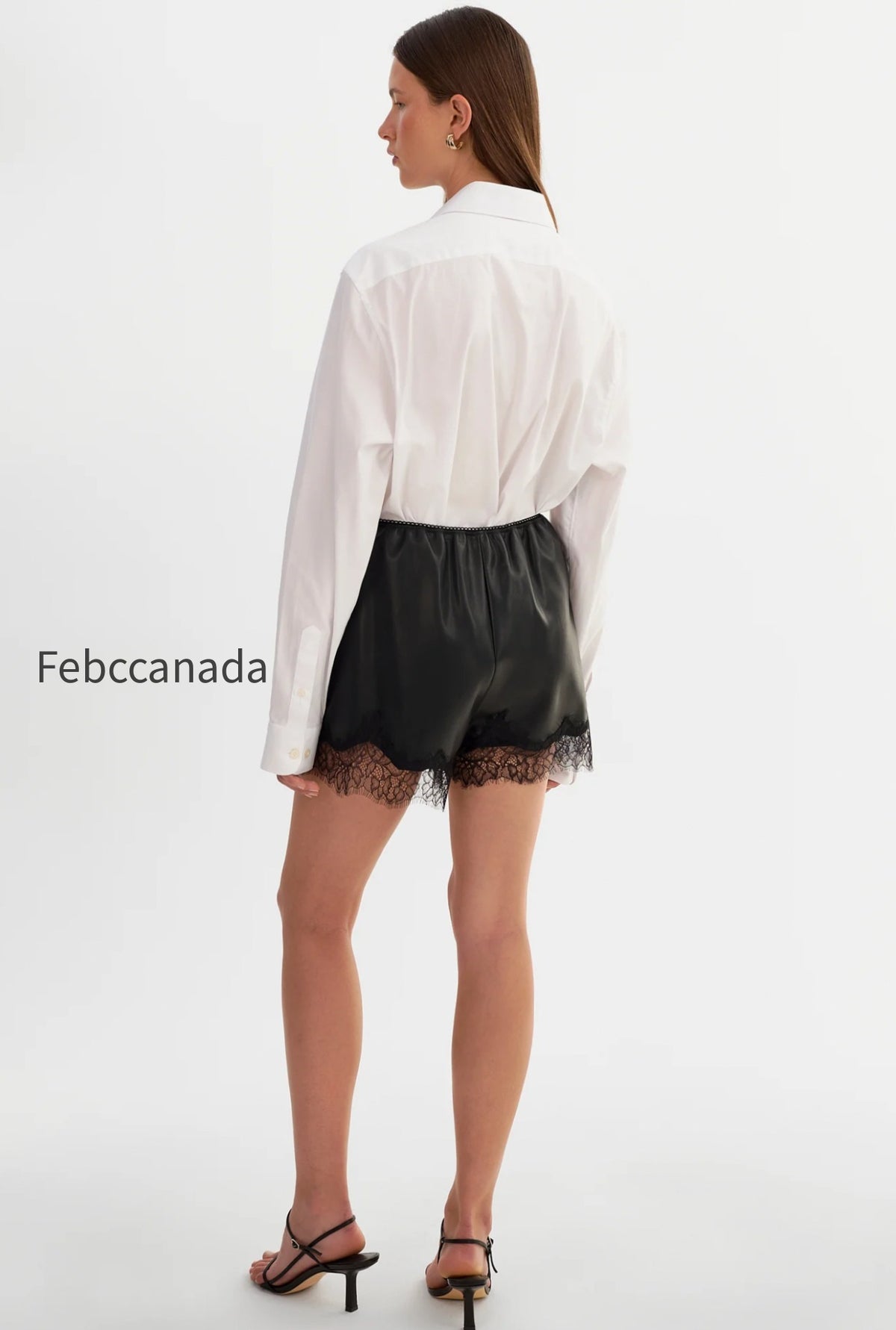 farah-lace-faux-leather-short